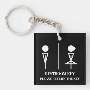 Zwart-wit Restaurant Cafe Kantoor Shop Restroom Sleutelhanger