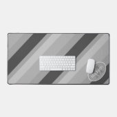 Zwart-wit retro geometrische lijnen Monogram Bureaumat (Keyboard & Muis)