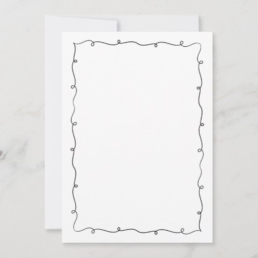 Zwart & Wit Retro Handschrift Eenvoudige bruiloft Kaart (Achterkant)