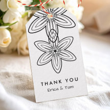 Zwart-wit retro minimalistische bloemen