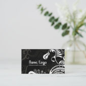 Zwart & Wit Retro Phoenix Bird-Sjabloon Visitekaartje (Staand voorkant)