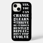 Zwart & Wit Retro Script Inspirerend Case-Mate iPhone Case (Achterkant)