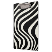 Zwart-wit retro stijl golven klembord (Links)