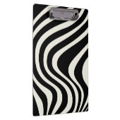 Zwart-wit retro stijl golven klembord (Rechts)