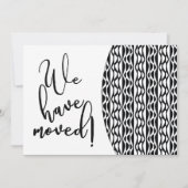 Zwart-wit Retro Wave Pattern "We hebben ons verpla Aankondiging (Voorkant)