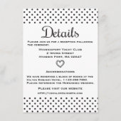 Zwart & Wit Richtingen Details Stippen Informatiekaartje (Voorkant)