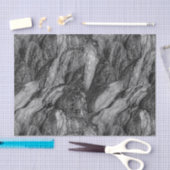 Zwart-wit Rocky Textielpatroon Tissuepapier (Craft)