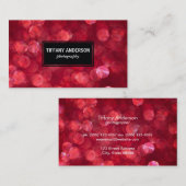 Zwart-wit rode keh visitekaartje (Voorkant / Achterkant)