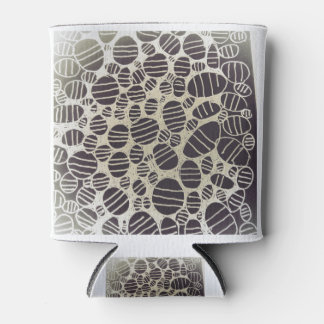 Zwart-wit, rond abstract design blikjeskoeler