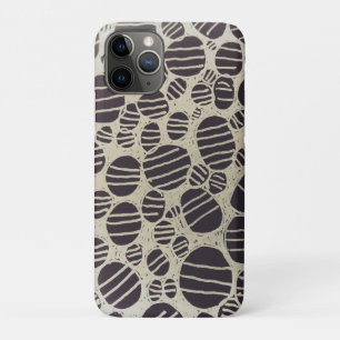 Zwart-wit, rond abstract design iPhone 11 pro hoesje