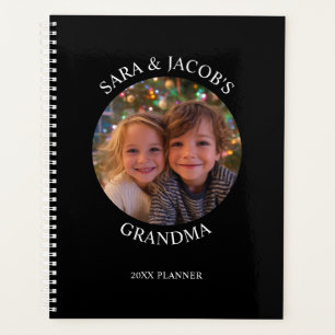Zwart-wit ronde foto voor oma planner