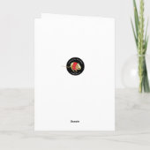 Zwart Wit Rood Kunst Kerst Kaart (Achterkant)
