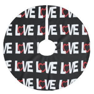 Zwart wit rood met woorden boomrok kerstboom rok