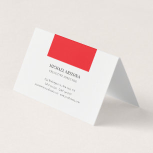 Zwart & Wit Rood Minimalistisch Eenvoudig Modern Visitekaartjes