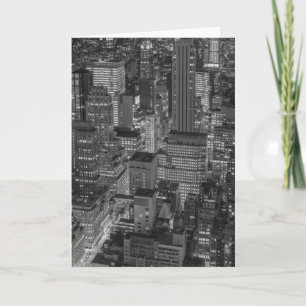 Zwart Wit Rood New York City Silhouet Kaart