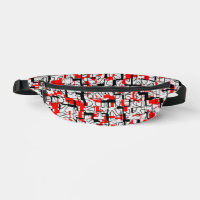 Zwart wit rood patroon