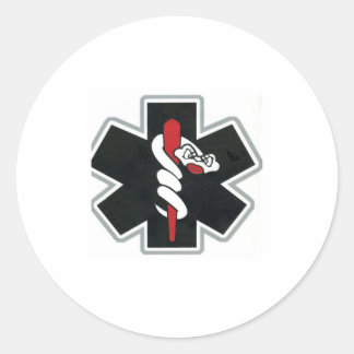 Zwart & Wit & Rood Ronde Sticker