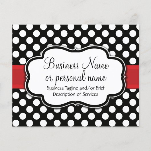 Zwart Wit Rood Stippen Retro Lief Consultant Flyer (Voorkant)