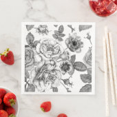 Zwart-wit roodroze papier — servet (Insitu)