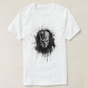 Zwart-wit roofdier gezicht t-shirt