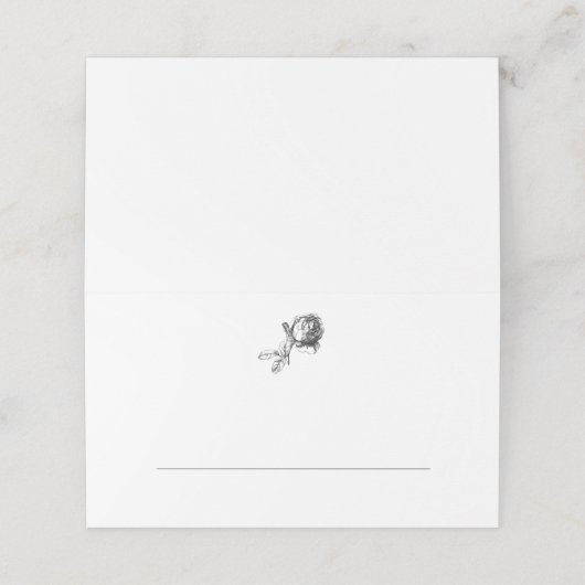 Zwart-wit Roos bruiloft (Buitenkant ongevouwen)
