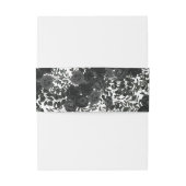 Zwart wit Roos Gothic Elegant Wedding Uitnodigingen Wikkel (Achterkant Voorbeeld)