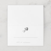 Zwart & Wit  Roos Wedding Escort Kaarten (Buitenkant ongevouwen)