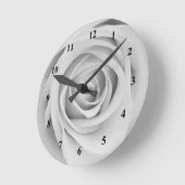 Zwart-wit Rose Acryl wandklok Ronde Klok (Hoek)