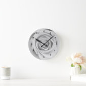 Zwart-wit Rose Acryl wandklok Ronde Klok (Huis)