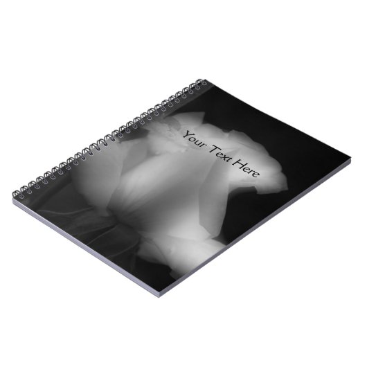 Zwart-wit rosebud Notitieboek (Linkerzijde)