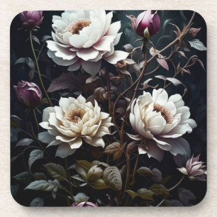 Zwart-wit Roses Waterverf ai art Bier Onderzetter