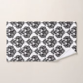 Zwart-wit Royal Glam Damask Bad Handdoek (Handdoek)