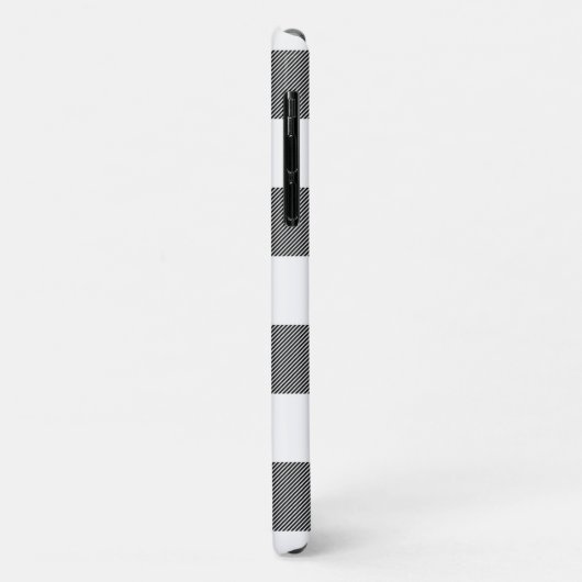 Zwart, wit, roze buffelstang, sneeuwvlok Case-Mate iPhone case (Achterkant/links)
