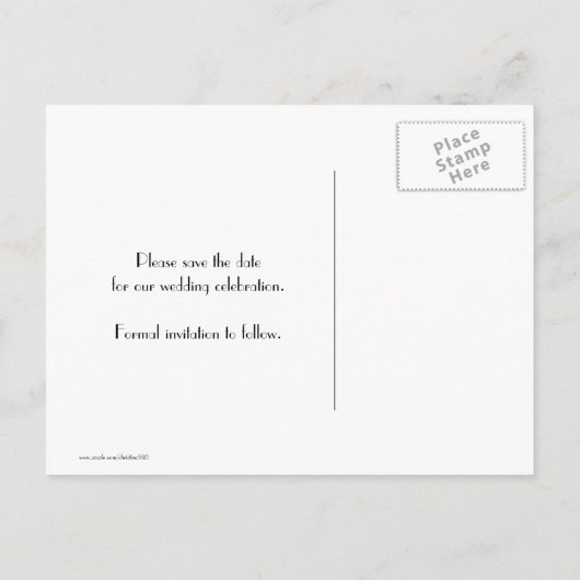 Zwart Wit Roze Franse Eiffeltoren Save the Date Aankondigingskaart (Achterkant)