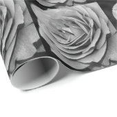 Zwart-wit rozenpapier cadeaupapier (Rol Hoek)