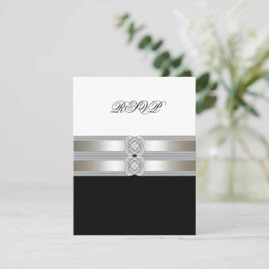 Zwart Wit RSVP (Staand voorkant)