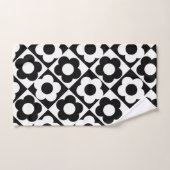 Zwart-wit Ruitenkijkpatroon Bad Handdoek (Handdoek)