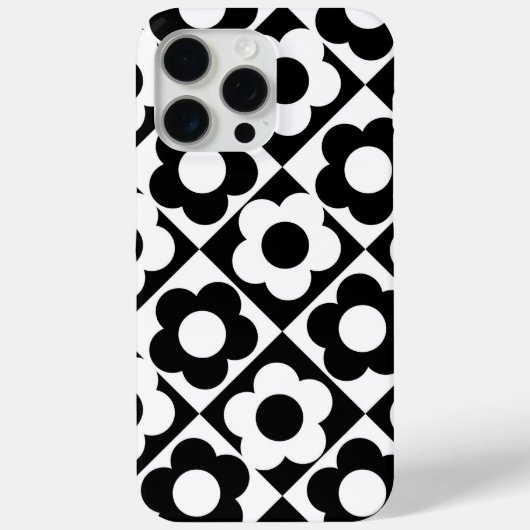 Zwart-wit Ruitenkijkpatroon Case-Mate iPhone Case (Achterkant)