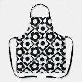 Zwart-wit Ruitenkijkpatroon Schort (Voorkant)