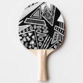 Zwart-wit Runway Mode geïnspireerd Tafeltennisbatje (Voorkant)