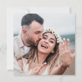 Zwart Wit Rustiek Save the Date Foto Uitnodiging (Achterkant)