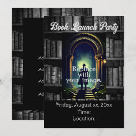 Zwart-wit rustieke boekenplanken achtergrond kaart