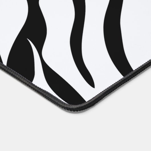 Zwart-wit Safari Zebra Animal Print Desk Mat (Hoek)