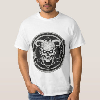 Zwart-wit Satan Graphic T-shirt