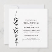 Zwart-wit "Save the Date" (Achterkant)