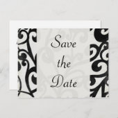 Zwart-Wit! Save the date Aankondigingskaart (Voorkant / Achterkant)