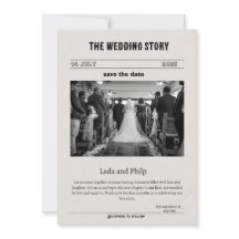 Zwart-wit  Save the Date Invitation