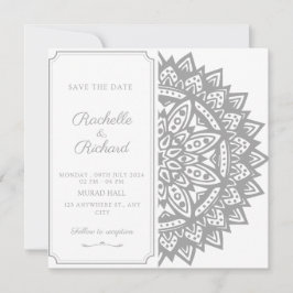 Zwart-wit Save The Date-uitnodiging Kaart