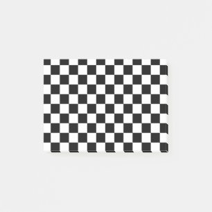 Zwart-wit schaakbord post-it® notes
