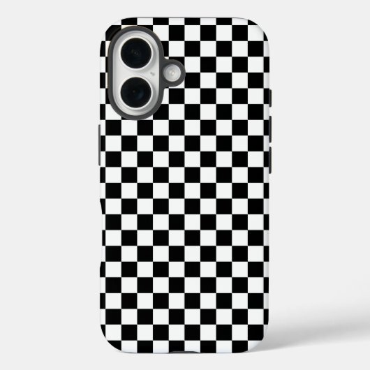 Zwart-wit schaakbordpatroon Case-Mate iPhone case (Achterkant)